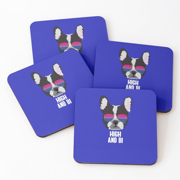 Item preview, HIGH AND BI - Funny Boston Terrier Dog Bi Pride Flag designed and sold by Lightfield.
