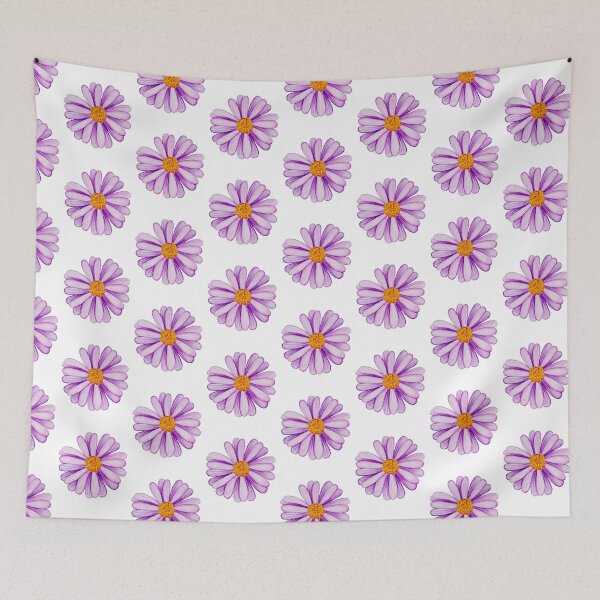 Item preview, Purple daisy flower, flower watercolor. designed and sold by KanyaluckArtist.