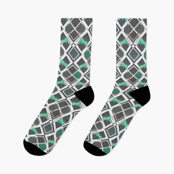 Item preview, Retro Tile Pattern Silver and Green Shades, like a plaid designed and sold by RetroTile.