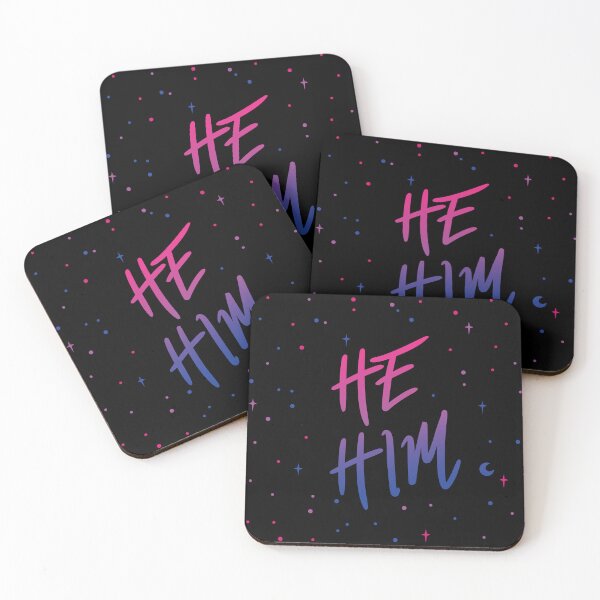 Item preview, Bi Flag Stars He/Him Pronouns designed and sold by MoonMint.