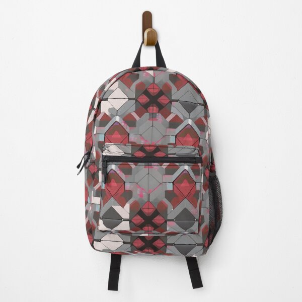 Item preview, Retro Tile Pattern Garnet Red with Silver Shades and little milky White designed and sold by RetroTile.