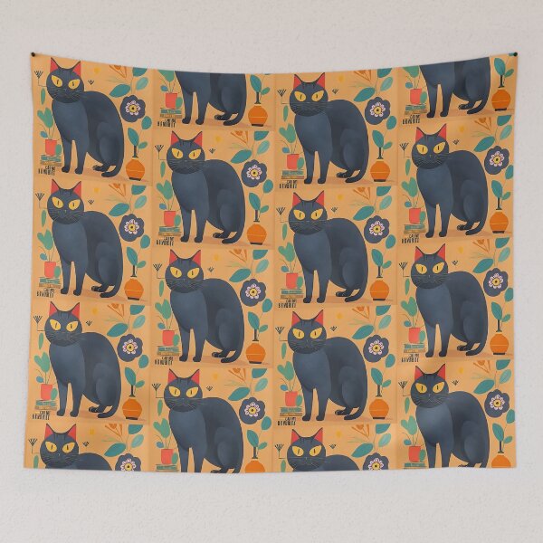 Item preview, Atomic Mid century cat - Retro Cat-Mid Century Modern Art  designed and sold by Tamas Das.
