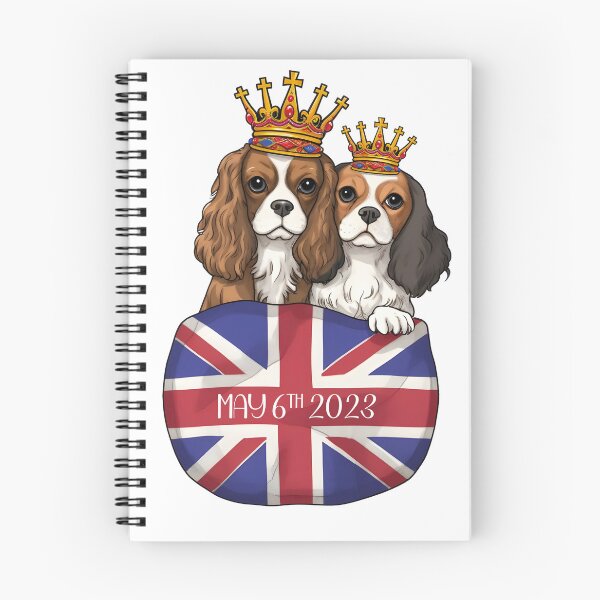 Item preview, Coronation Cavalier King Charles Spaniel dogs wearing a crown  designed and sold by SceneInADream.
