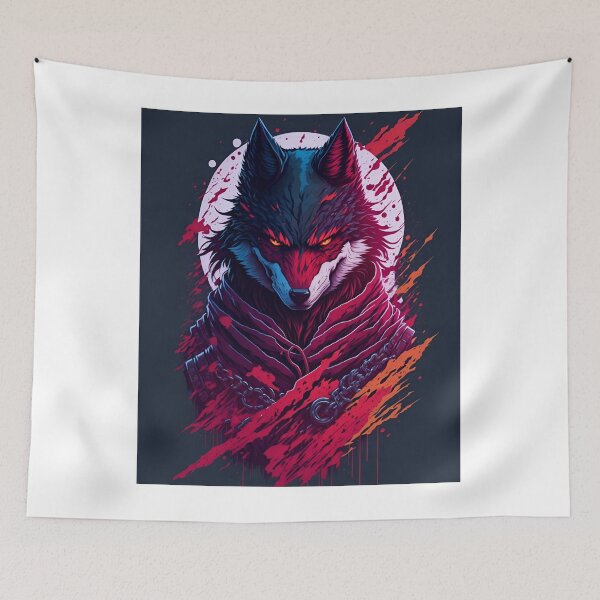 Item preview, Stealthy Wolf Warrior| Digital Ninja Canine| High-Tech Howling Wolf designed and sold by RedArtG09.