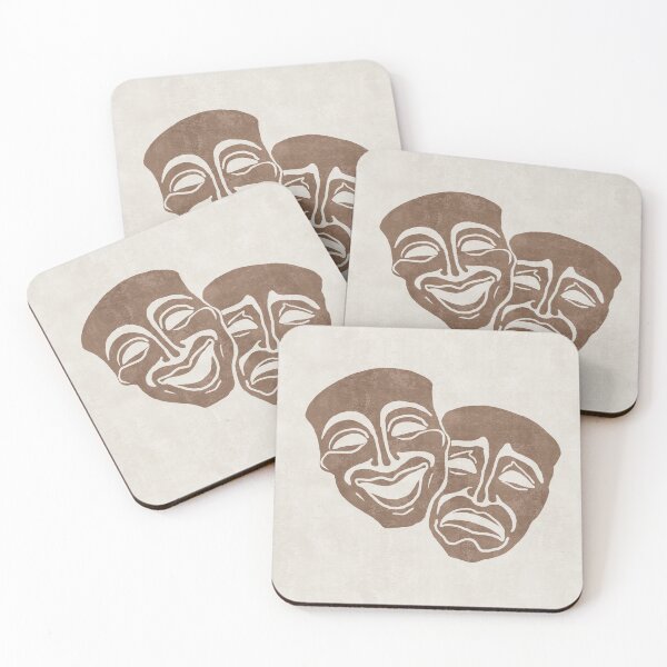 Item preview, The Muses Of Tragedy and Comedy 01 - Minimal - Monochromatic Boho Abstract designed and sold by Studio Grafiikka.