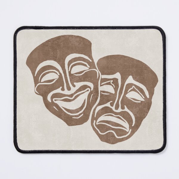 Item preview, The Muses Of Tragedy and Comedy 01 - Minimal - Monochromatic Boho Abstract designed and sold by Studio Grafiikka.