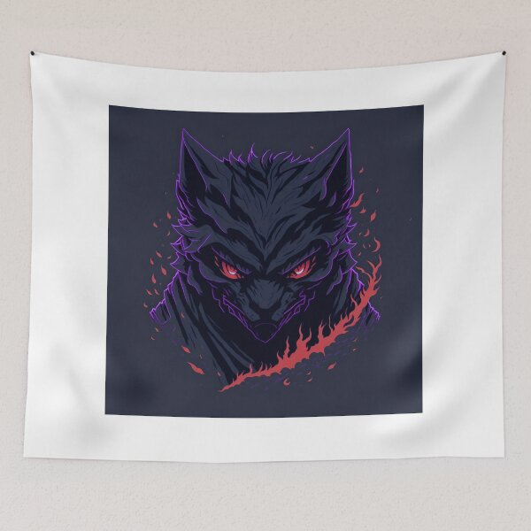 Item preview, Futuristic Wolf Assassin| Techno-Enhanced Wolf Pack Leader| Digital Ninja Canine| High-Tech Howling Wolf designed and sold by RedArtG09.