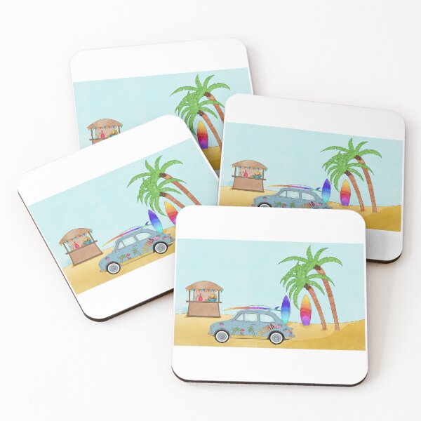 Item preview, Fiat 500 on surf beach designed and sold by portosabbia.