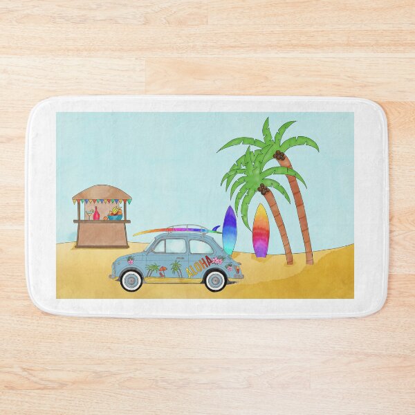 Item preview, Fiat 500 on surf beach designed and sold by portosabbia.