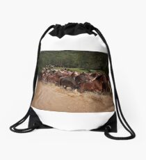 Horse Muster in Glenworth Valley Drawstring Bag