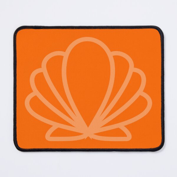Item preview, Scallop Shell Stylised Orange designed and sold by TheScraggyBeard.