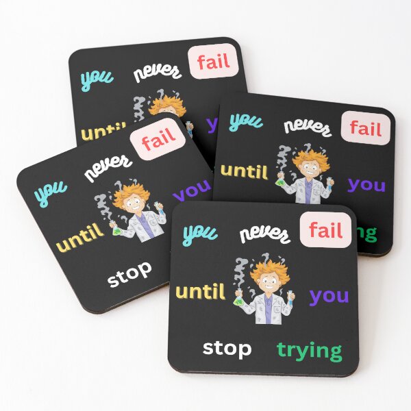 Item preview, You never fail until you stop trying designed and sold by LGMmugsdesign.
