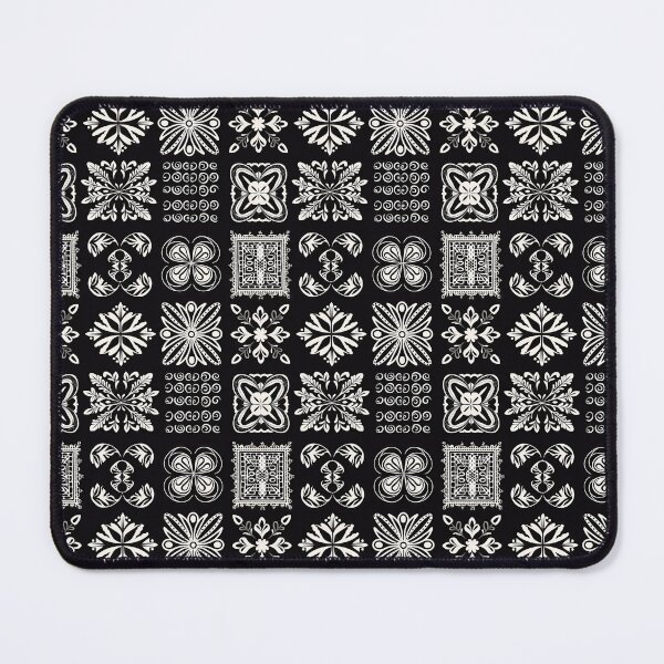 Item preview, Black and white ornate set of vintage elements pattern designed and sold by DAHAS.
