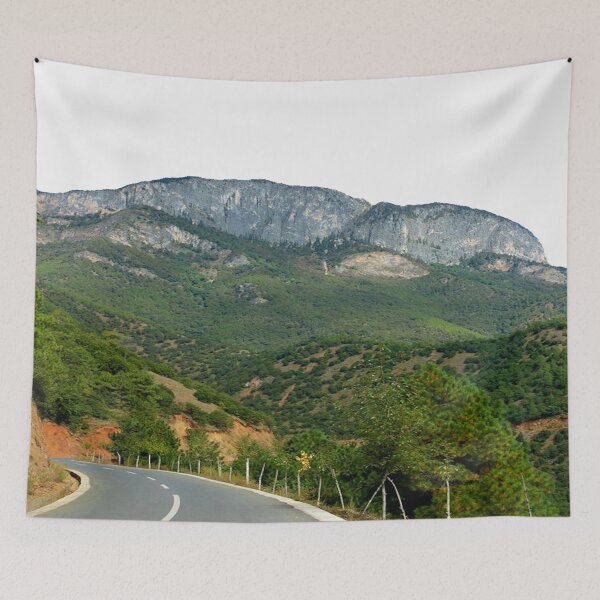 Item preview, Road near mountain, Mount Scenery Mountain, Gorm mountain goddess, blue, white  designed and sold by BlackDiamond96.
