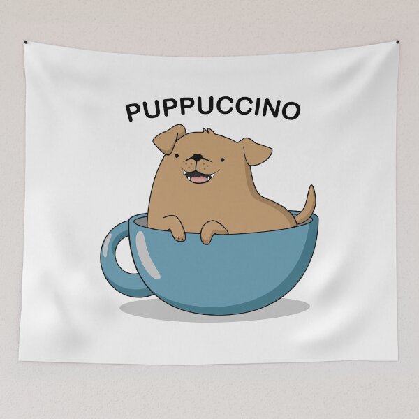 Item preview, PUPPUCCINO dog in a mug designed and sold by Artgaus1.