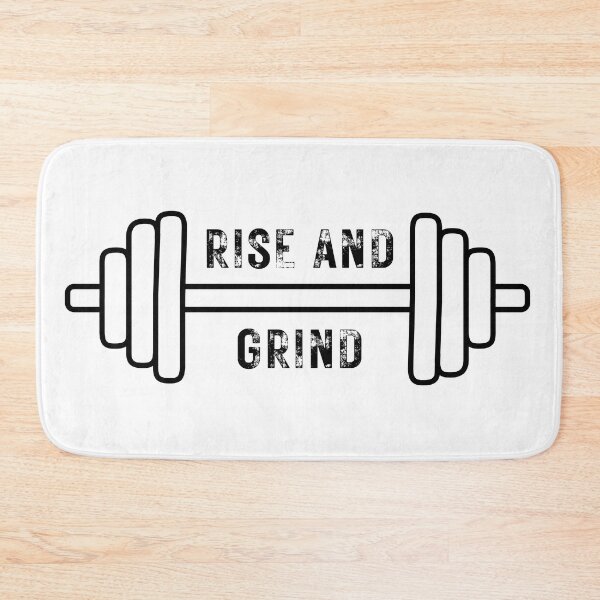 Item preview, Rise and Grind and Lift Some Weights (black) designed and sold by Fandom8.
