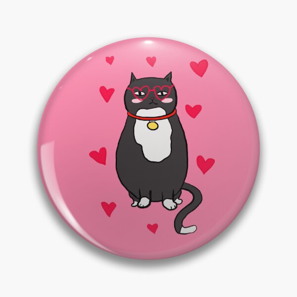Item preview, Valentine’s Day illustrative cat card designed and sold by Stuckinadream.