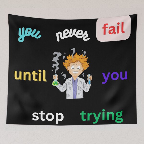 Item preview, You never fail until you stop trying designed and sold by LGMmugsdesign.