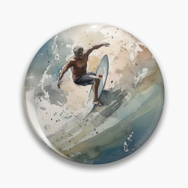 Item preview, Watercolur Surfing Art, Ocean Wave, Surfer, Tropical Surf Printable, Surf Board designed and sold by AdrianStyleArt.