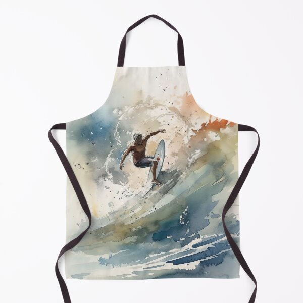 Item preview, Watercolur Surfing Art, Ocean Wave, Surfer, Tropical Surf Printable, Surf Board designed and sold by AdrianStyleArt.
