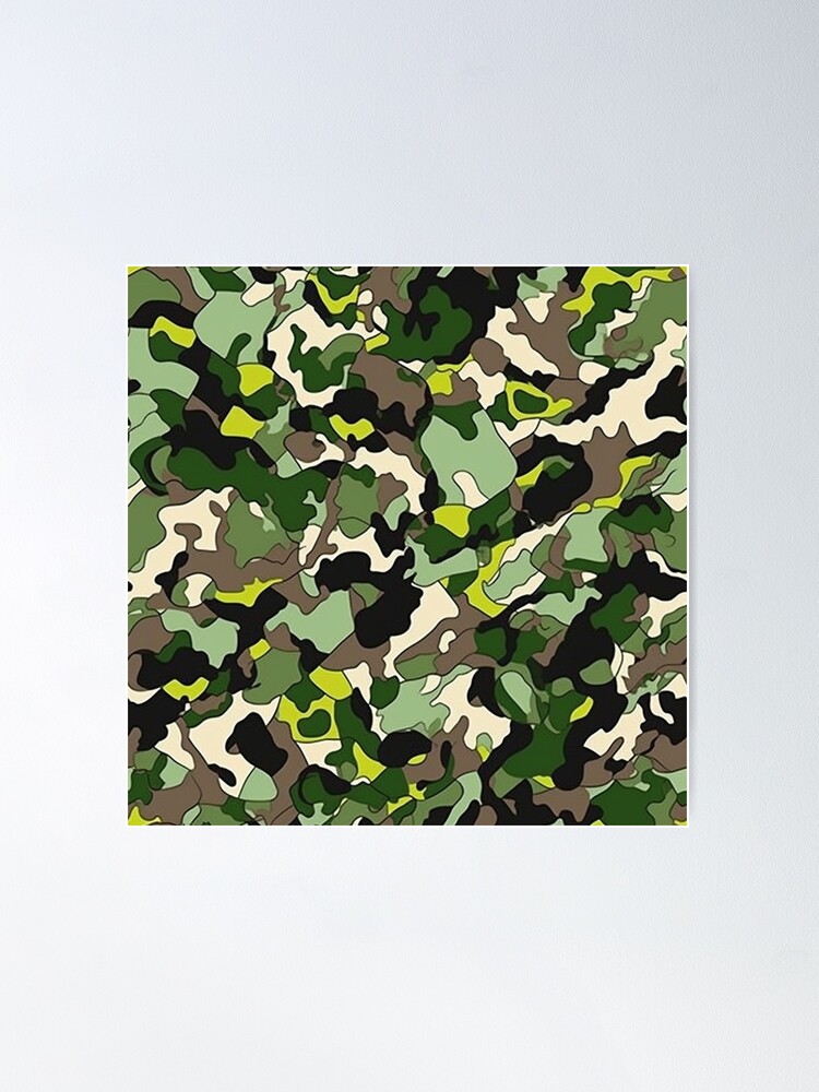 Dark Green Forrest Army Camo Print Camouflage Pattern Graphic Pixelated  Military Colorful Abstract Country  Poster for Sale by arcadetoystore