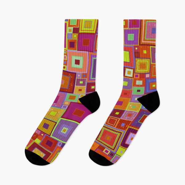Item preview, Rust and purple squares by Maxine Gadd  designed and sold by Maxine Gadd.