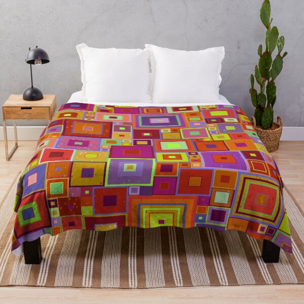 Item preview, Rust and purple squares by Maxine Gadd designed and sold by Maxine Gadd.