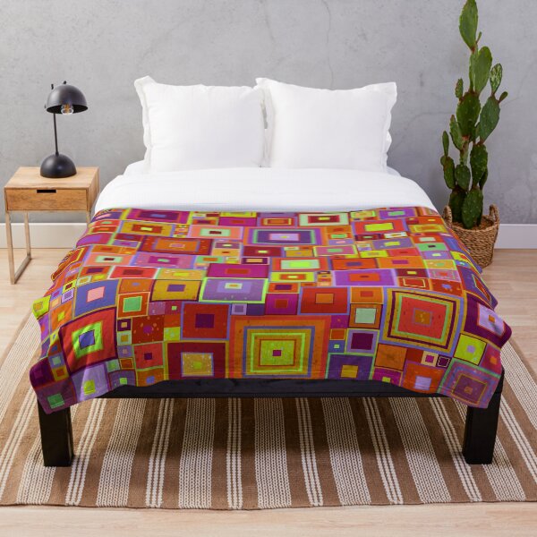 Item preview, Rust and purple squares by Maxine Gadd  designed and sold by Maxine Gadd.