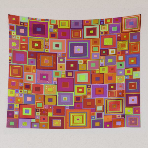 Item preview, Rust and purple squares by Maxine Gadd  designed and sold by Maxine Gadd.