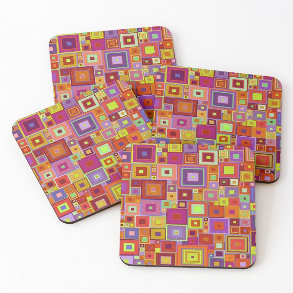 Item preview, Rust and purple squares by Maxine Gadd  designed and sold by Maxine Gadd.
