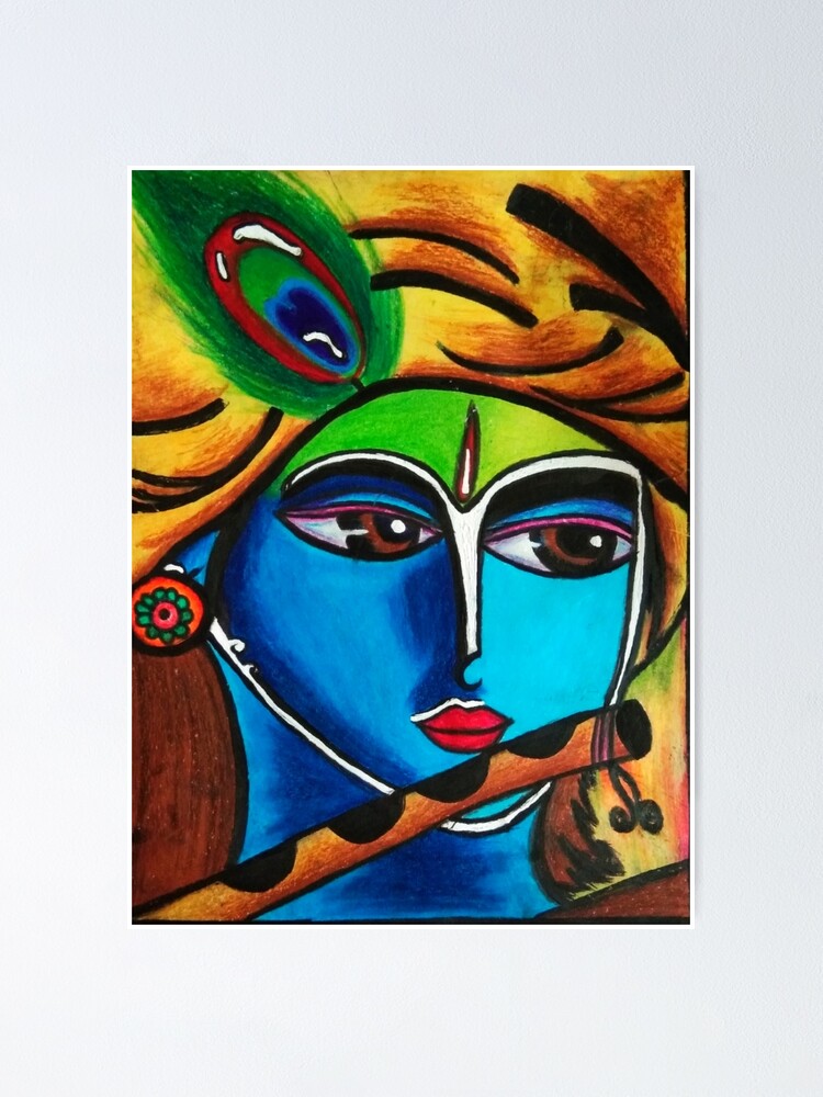 Colourful Drawing Radha Krishna Vector Illustration Stock Vector (Royalty  Free) 1986228614 | Shutterstock