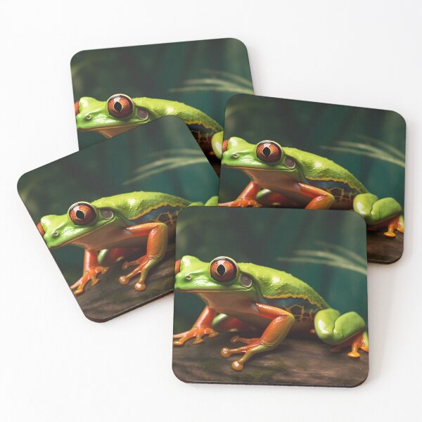 Item preview, Log Lounge: A Red-Eyed Tree Frog's Relaxed Perch in the Rainforest designed and sold by MonsterMatt87.