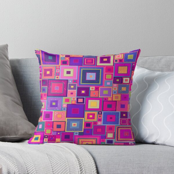 Item preview, Fuchsia pink and purple squares by Maxine Gadd  designed and sold by Maxine Gadd.