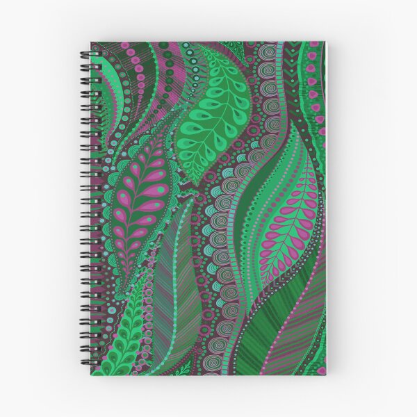 Item preview, Green and violet leaf pattern by Maxine Gadd  designed and sold by Maxine Gadd.