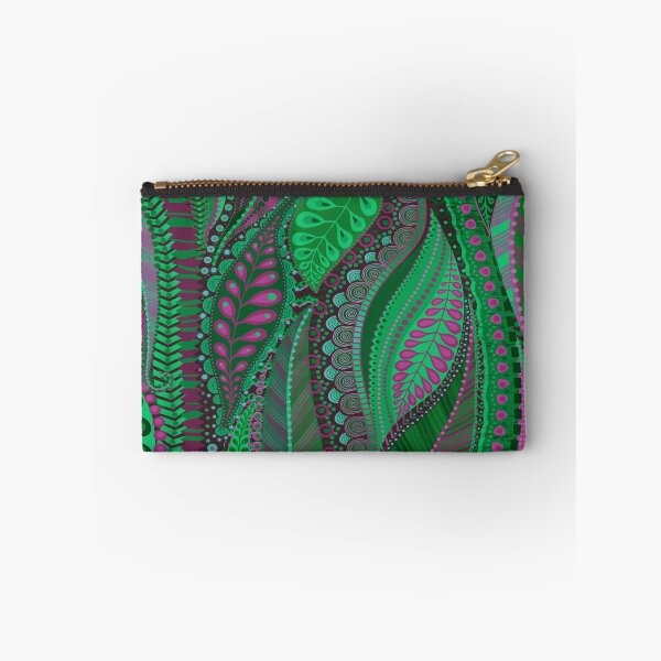 Item preview, Green and violet leaf pattern by Maxine Gadd  designed and sold by Maxine Gadd.