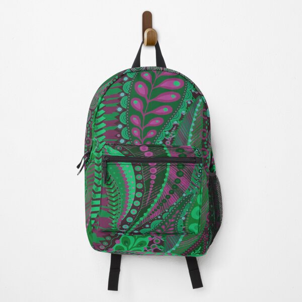 Item preview, Green and violet leaf pattern by Maxine Gadd designed and sold by Maxine Gadd.