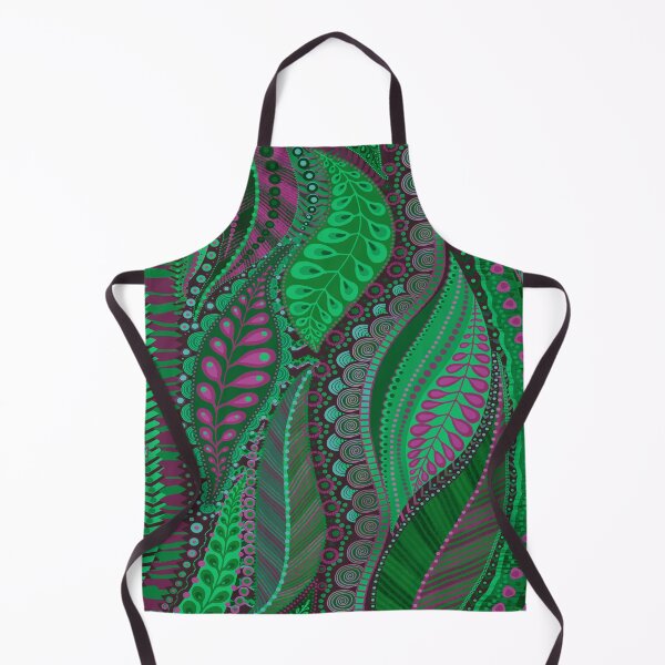 Item preview, Green and violet leaf pattern by Maxine Gadd designed and sold by Maxine Gadd.