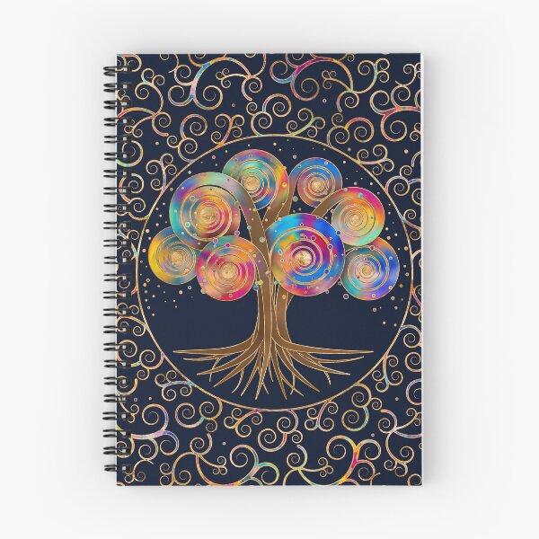 Item preview, Three of life - colorful spiral branches designed and sold by k9printart.