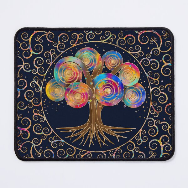 Item preview, Three of life - colorful spiral branches designed and sold by k9printart.