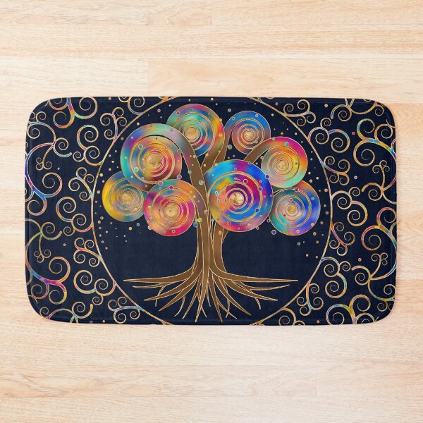Item preview, Three of life - colorful spiral branches designed and sold by k9printart.