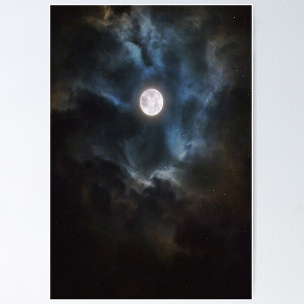 Item preview, Radiant Lunar Brilliance: Captivating the Full Moon on a Serene Night designed and sold by MERAKISL.