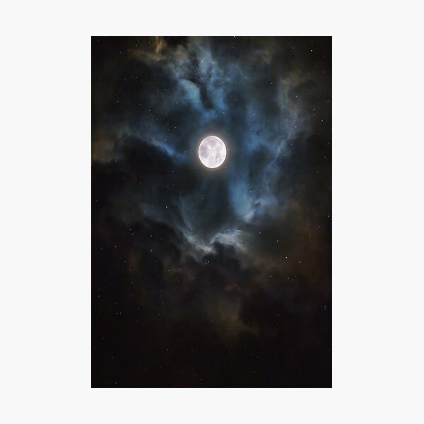Item preview, Radiant Lunar Brilliance: Captivating the Full Moon on a Serene Night designed and sold by MERAKISL.