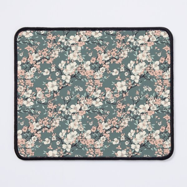 Item preview, Pink and White Japanese Cherry Blossom Green Background Pattern designed and sold by StudioTokyo.
