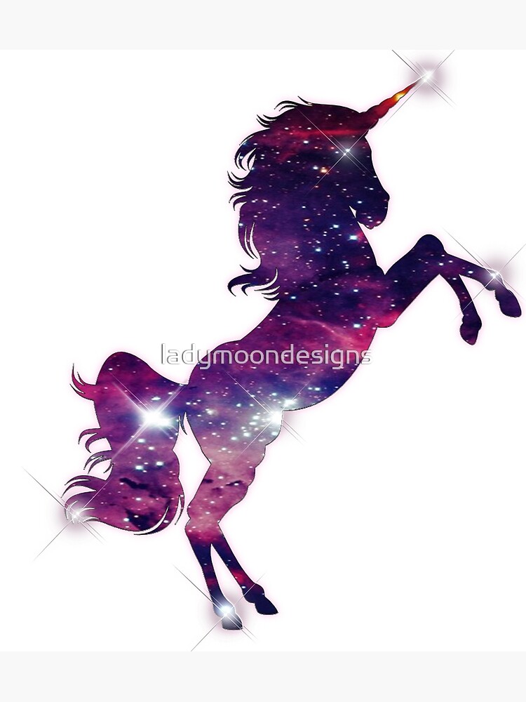 galaxy unicorn art print by ladymoondesigns redbubble