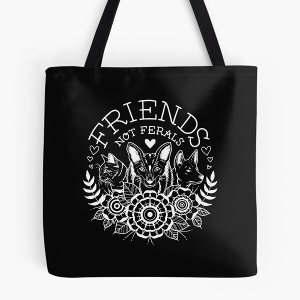 Item preview, Friends Not Ferals White Text designed and sold by Sydney Fox and Dingo  Rescue.