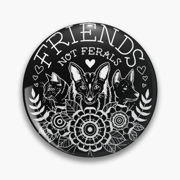 Item preview, Friends Not Ferals White Text designed and sold by Sydney Fox and Dingo  Rescue.
