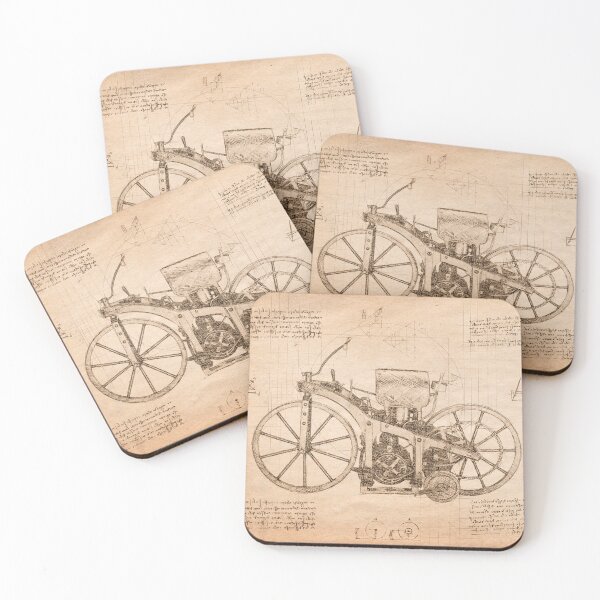 Item preview, Da Vinci Sketch Art DaimlerReitwagen - Vintage designed and sold by Rayyanz.