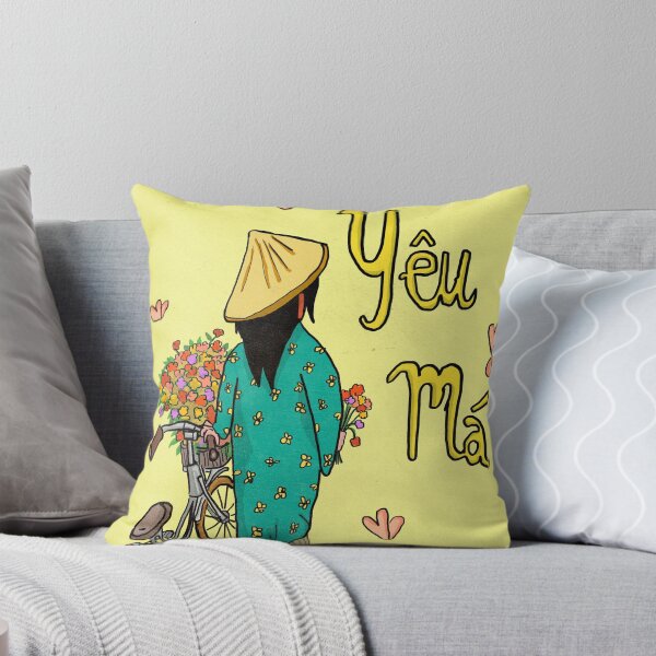 Item preview, Vietnamese Mom Illustration Mothers Day Gift Yêu Má designed and sold by Wall-Art-Sketch.