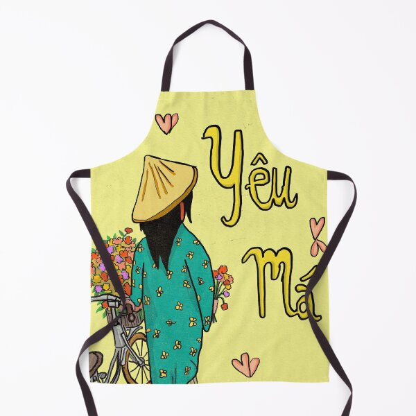 Item preview, Vietnamese Mom Illustration Mothers Day Gift Yêu Má designed and sold by Wall-Art-Sketch.
