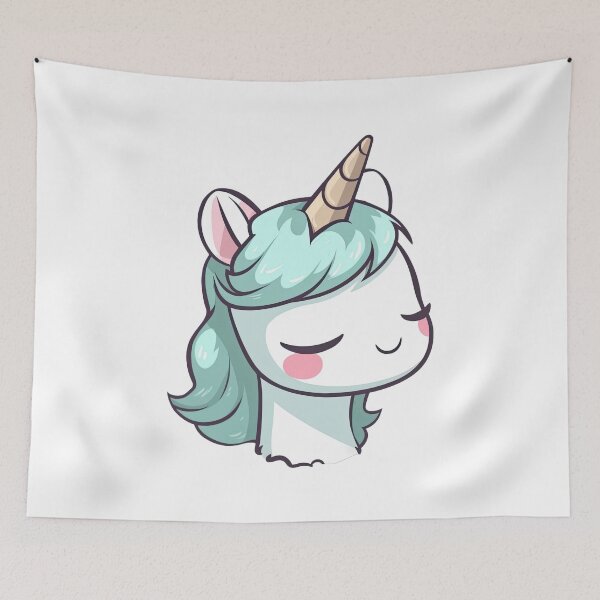 Item preview, Cute unicorn in kawaii style designed and sold by Digital Dreamtales.